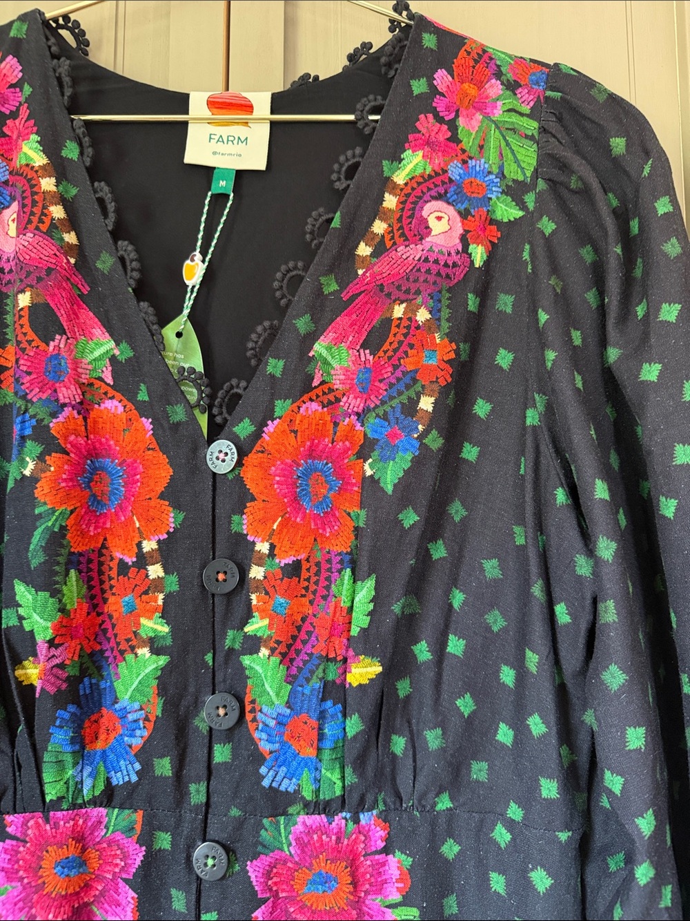 FARM Rio Black Blooming Garden Dress - Picture 3 of 4